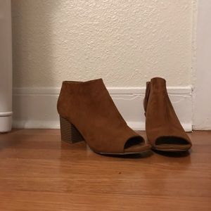 Open toe booties